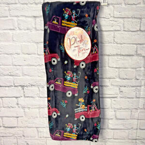 Day of the Dead Plush Skeleton Truck Throw 50 X 60 NWT Día de los Muertos